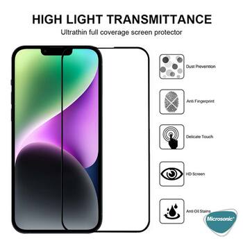 Microsonic Apple iPhone 17e Tam Kaplayan Temperli Cam Ekran Koruyucu Siyah