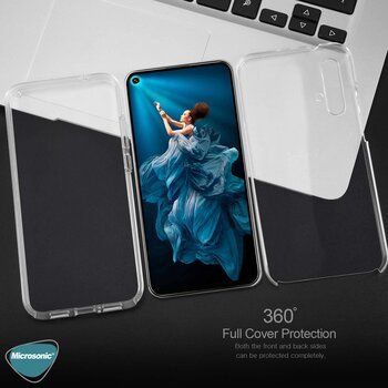 Microsonic Huawei Honor 20 Kılıf Komple Gövde Koruyucu Silikon Şeffaf