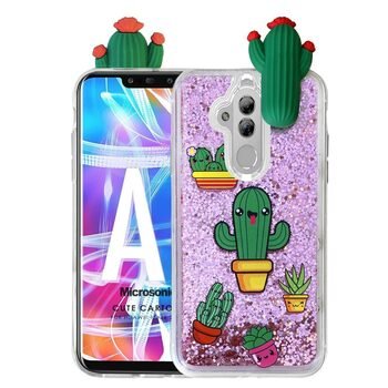 Microsonic Huawei Mate 20 Lite Kılıf Cute Cartoon Kaktüs