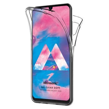 Microsonic Samsung Galaxy M30 Kılıf Komple Gövde Koruyucu Silikon Şeffaf