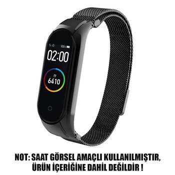 Microsonic Xiaomi Mi Band 5 Milanese Loop Kordon Siyah