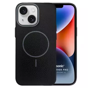 Microsonic Apple iPhone 14 Kılıf MagLeather Pro Siyah