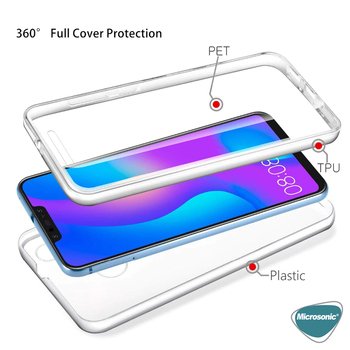 Microsonic Huawei Mate 30 Pro Kılıf Komple Gövde Koruyucu Silikon Şeffaf