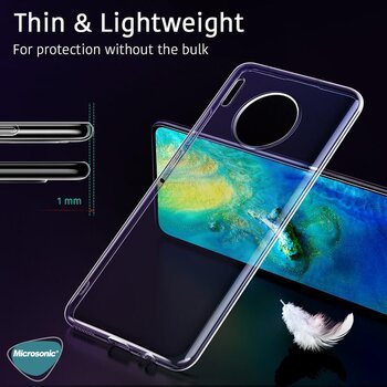 Microsonic Huawei Mate 30 Pro Kılıf Komple Gövde Koruyucu Silikon Şeffaf