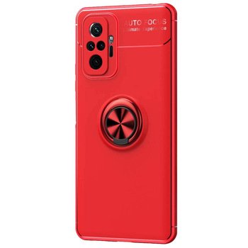 Microsonic Xiaomi Redmi Note 10 Pro Max Kılıf Kickstand Ring Holder Kırmızı