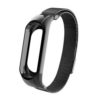 Microsonic Xiaomi Mi Band 3 Milanese Loop Kordon Siyah