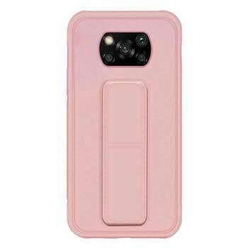 Microsonic Xiaomi Poco X3 Pro Kılıf Hand Strap Rose Gold