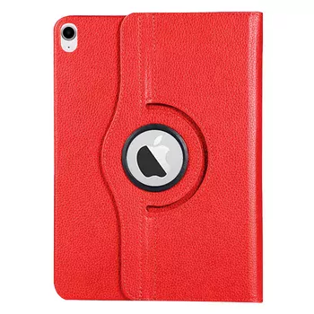 Microsonic Apple iPad 11.Nesil 2025 Kılıf (A3354-A3355) 360 Rotating Stand Deri Kırmızı