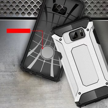 Microsonic Samsung Galaxy Note 5 Kılıf Rugged Armor Gümüş