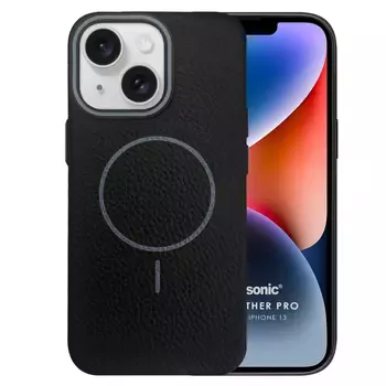Microsonic Apple iPhone 13 Kılıf MagLeather Pro Siyah