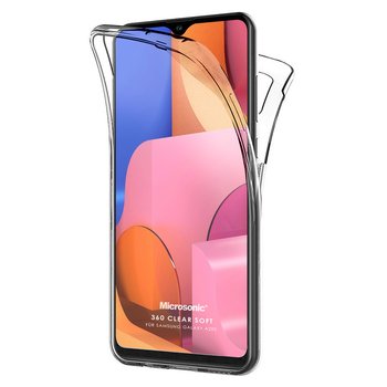 Microsonic Samsung Galaxy A20S Kılıf Komple Gövde Koruyucu Silikon Şeffaf