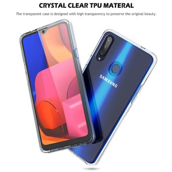 Microsonic Samsung Galaxy A20S Kılıf Komple Gövde Koruyucu Silikon Şeffaf