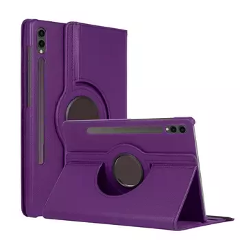 Microsonic Samsung Galaxy Tab S11 Ultra Kılıf 360 Rotating Stand Deri Mor