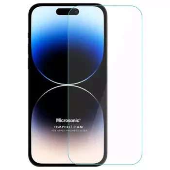 Microsonic Apple iPhone 15 Pro Max Tempered Glass Cam Ekran Koruyucu