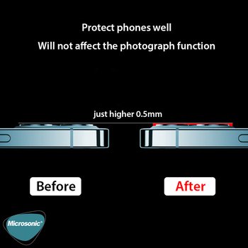 Microsonic Apple iPhone 12 Pro V2 Kamera Lens Koruyucu Beyaz