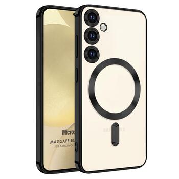 Microsonic Samsung Galaxy A54 Kılıf MagSafe Luxury Electroplate Siyah