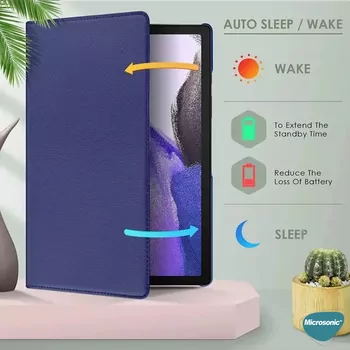 Microsonic Samsung Galaxy Tab S11 Ultra Kılıf 360 Rotating Stand Deri Kırmızı