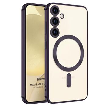 Microsonic Samsung Galaxy A54 Kılıf MagSafe Luxury Electroplate Mor