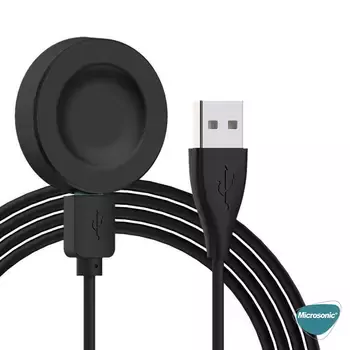 Microsonic Huawei Watch Fit 4 Manyetik USB Şarj Kablosu Siyah