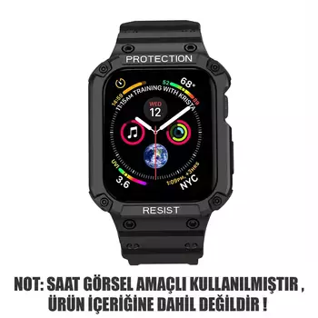 Microsonic Apple Watch 9 41mm Kordon Single Apex Resist Siyah