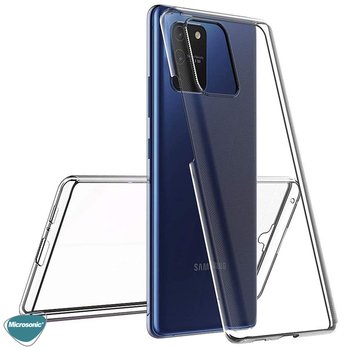 Microsonic Samsung Galaxy A91 Kılıf Komple Gövde Koruyucu Silikon Şeffaf