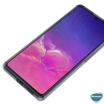 Microsonic Samsung Galaxy A91 Kılıf Komple Gövde Koruyucu Silikon Şeffaf