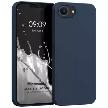 Microsonic Matte Silicone Apple iPhone 16e Kılıf Lacivert