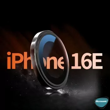 Microsonic Apple iPhone 16e Tekli Kamera Lens Koruma Camı Siyah