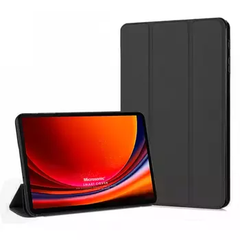 Microsonic Samsung Galaxy Tab S11 Ultra Kılıf Slim Translucent Back Smart Cover Siyah