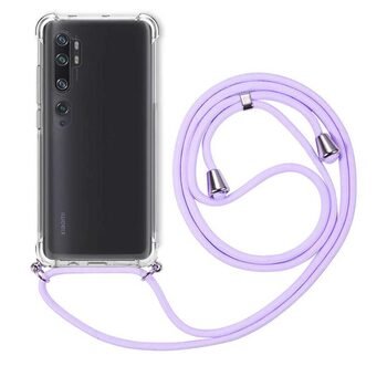 Microsonic Xiaomi Mi Note 10 Pro Kılıf Neck Lanyard Lila