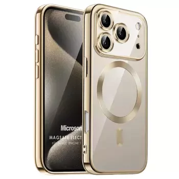 Microsonic Apple iPhone 17 Pro Max Kılıf MagSafe Luxury Electroplate Gold