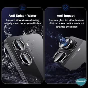 Microsonic Xiaomi Poco X7 Pro Tekli Kamera Lens Koruma Camı Siyah