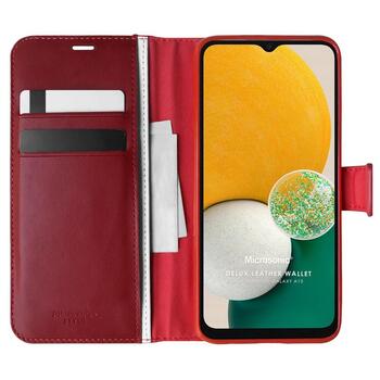 Microsonic Samsung Galaxy A13 5G Kılıf Delux Leather Wallet Kırmızı