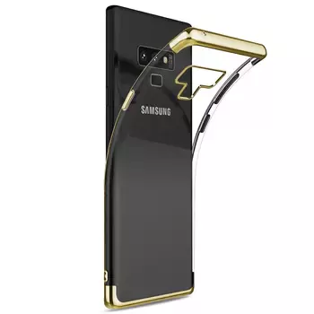 Microsonic Samsung Galaxy Note 9 Kılıf Skyfall Transparent Clear Gold