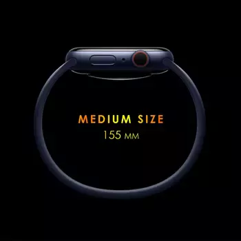 Microsonic Apple Watch Series 4 44mm Kordon, (Medium Size, 155mm) New Solo Loop Kırmızı