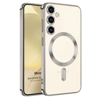 Microsonic Samsung Galaxy A17 Kılıf MagSafe Luxury Electroplate Gri