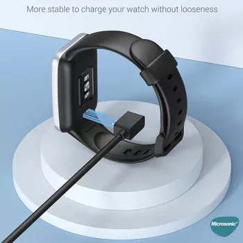 Microsonic Xiaomi Smart Band 8 Active Manyetik USB Şarj Kablosu Siyah