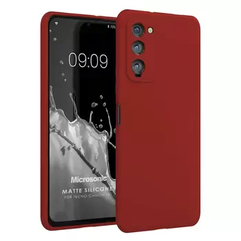 Microsonic Matte Silicone TECNO Camon 18P Kılıf Kırmızı