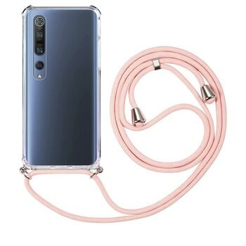 Microsonic Xiaomi Mi 10 Kılıf Neck Lanyard Rose Gold