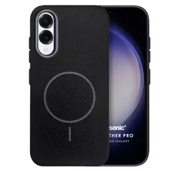 Microsonic Samsung Galaxy S25 Edge Kılıf MagLeather Pro Siyah