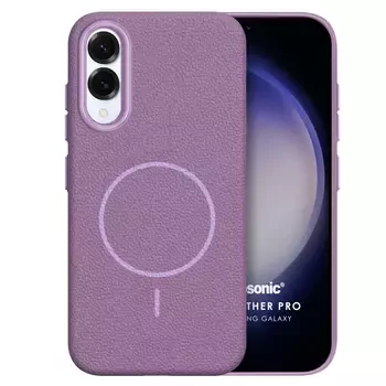 Microsonic Samsung Galaxy S25 Edge Kılıf MagLeather Pro Lila