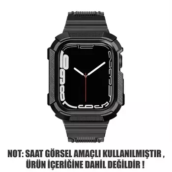 Microsonic Apple Watch Ultra Kordon Dual Apex Resist Siyah Gümüş