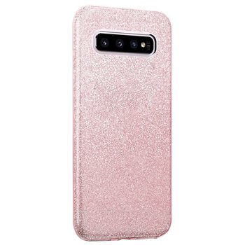 Microsonic Samsung Galaxy S10 Plus Kılıf Sparkle Shiny Rose Gold