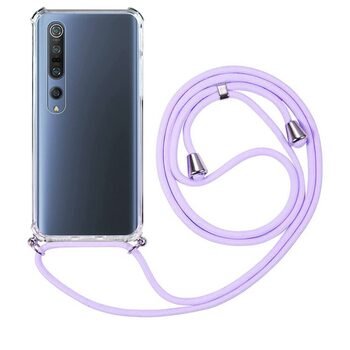 Microsonic Xiaomi Mi 10 Pro Kılıf Neck Lanyard Lila