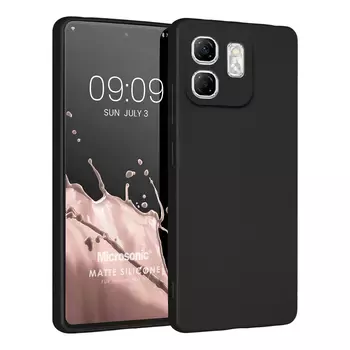 Microsonic Matte Silicone Infinix Hot 50i Kılıf Siyah