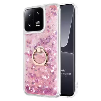 Microsonic Xiaomi Mi 13 Pro Kılıf Glitter Liquid Holder Pembe