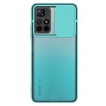 Microsonic Xiaomi Redmi Note 11 4G Kılıf Slide Camera Lens Protection Turkuaz