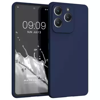 Microsonic Matte Silicone Infinix Hot 40 Pro Kılıf Lacivert