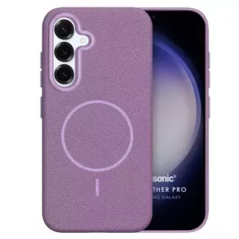 Microsonic Samsung Galaxy S24 Plus Kılıf MagLeather Pro Lila