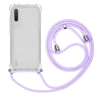 Microsonic Xiaomi Mi 9 SE Kılıf Neck Lanyard Lila